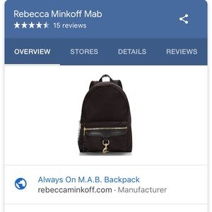Rebecca Minkoff MAB Backpack NEW